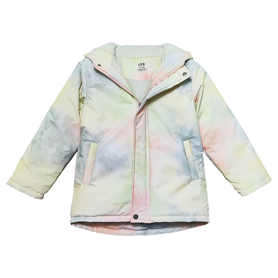 کاپشن دخترانه کرم آبرنگی